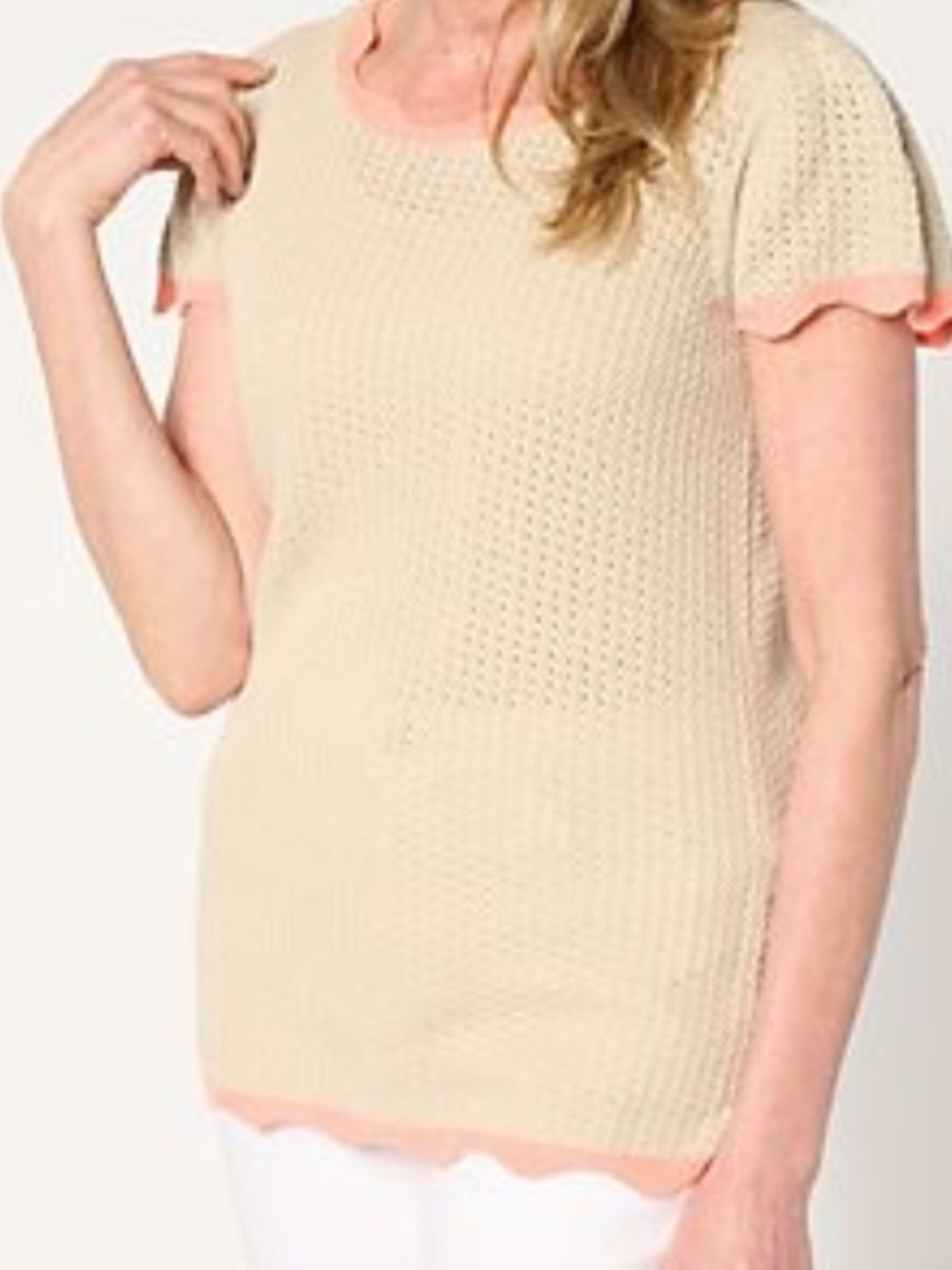 Belle by Kim Gravel Born to Bloom Crochet G
Scallop Sweater-1X